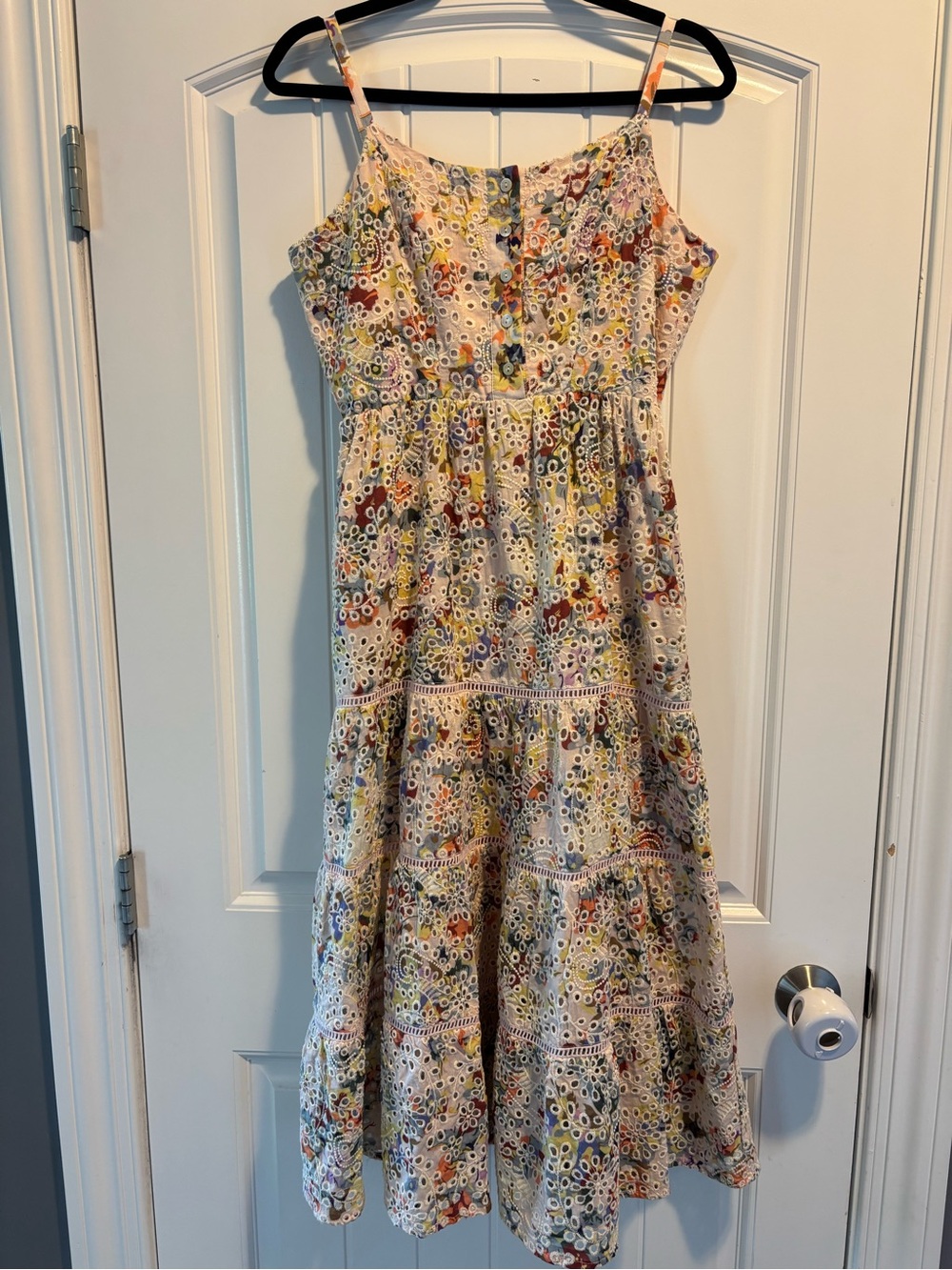 NWT Evereve Lizzy Eyelet Floral Midi Dress